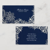 ニューエイジヨガネイビーブルーヘナボヘミアンレース 名刺