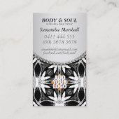 ニューエイジ陰陽白黒ろうけつ染め名刺 名刺 (裏面)