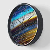 ニューエイジ音楽記譜法ウォールクロック10インチラウンド 壁時計 (傾斜)