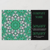 ニューエイジ ヨガインストラクター エメラルドグリーン マンダラ チラシ (正面)