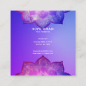 ニューエイジ | Violet Lotus Meditala スクエア名刺 (裏面)