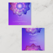 ニューエイジ | Violet Lotus Meditala スクエア名刺 (正面/裏面)