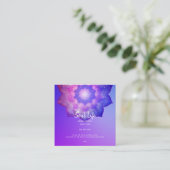 ニューエイジ | Violet Lotus Meditala スクエア名刺 (スタンド正面)