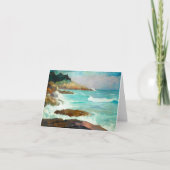 ニューエル・コンヴァース・ワイエスのメイン州沿岸の眺め サンキューカード (正面)