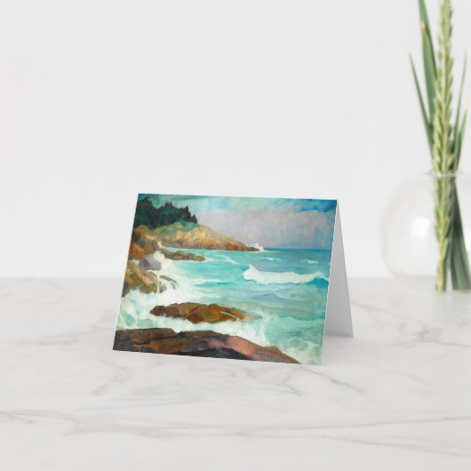 ニューエル・コンヴァース・ワイエスのメイン州沿岸の眺め サンキューカード (正面)