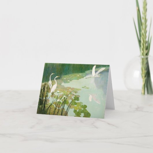 ニューエル・コンヴァース・ワイエスの夏のサギ サンキューカード (正面)