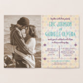 ニューエレガントオーリンズ結婚式招待状 箔カード (内部)