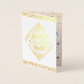 ニューエレガントオーリンズ結婚式招待状 箔カード (正面)