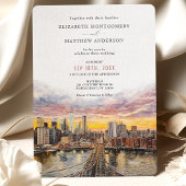 ニューエレガントヨークシティスカイラインブルックリンブリッジ 招待状