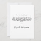 ニューエレガントライウカスタムズの4 Photo Collage結婚's サンキューカード (裏面)