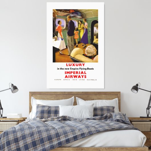 ニューエンパイアボートのラグジュアリー飛んでいるズ キャンバスプリント (インサイチュ (寝室))