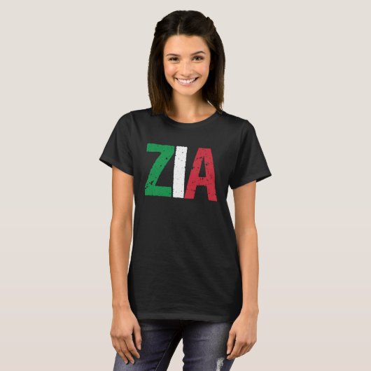 ニューオウイタリアンス誇りを持ったア・アメリイタリアンカ・アウンティ Tシャツ (正面フル)