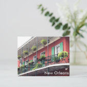 ニューオカラフルリンズクォーターフランスのバルコニー ポストカード (スタンド正面)