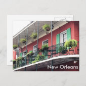 ニューオカラフルリンズクォーターフランスのバルコニー ポストカード (正面/裏面)