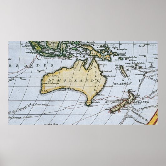 ニューオランダの地図 ポスター (正面)