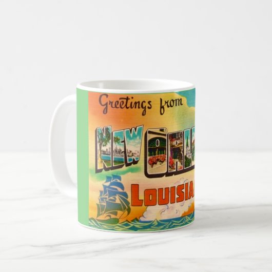 ニューオリンズのご挨拶 コーヒーマグカップ (正面左)