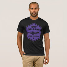ニューオリンズジャズ博物館 トランペット (パープル) Tシャツ