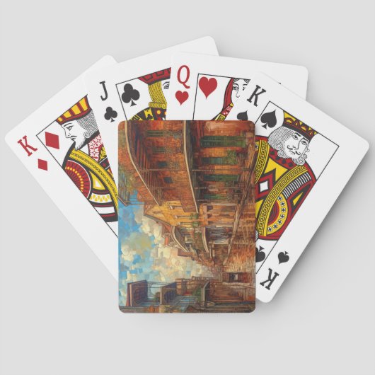 ニューオリンズフランスのクォーター、未来主義スタイルアート トランプ (裏面)