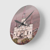 ニューオリンズ大聖堂 ラウンド壁時計 (傾斜)