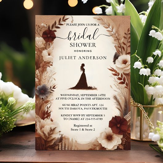 ニューオータムウッドペーパー リサイクルペーパーブライダルシャワー 招待状