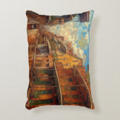 ニューオーリフランスのンズクォーター、未来主義アートスタイル アクセントクッション (正面(垂直))