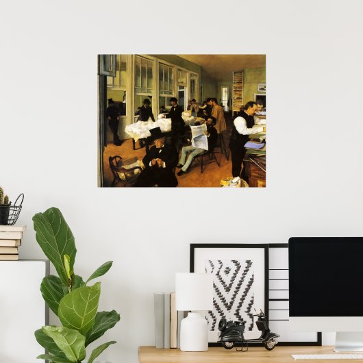 ニューオーリンズのエドガー・デガスA綿花事務所 ポスター (ホームオフィス)