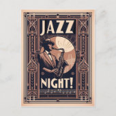 ニューオーリンズのジャズの夜 - ビンテージアート ポストカード (正面)