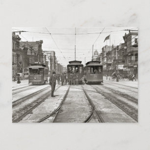 ニューオーリンズのストリートカー 1907年 ポストカード
