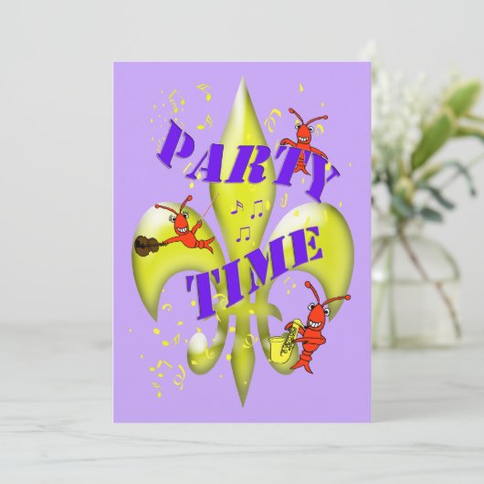 ニューオーリンズのテーマパーティの招待状 招待状 (スタンド正面)