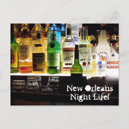 ニューオーリンズのナイトライフ! ポストカード (正面)