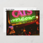 ニューオーリンズのネコの鳴くナイトクラブ ポストカード (正面/裏面)
