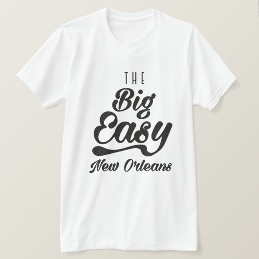 ニューオーリンズのビッグイージー Tシャツ (デザイン正面)