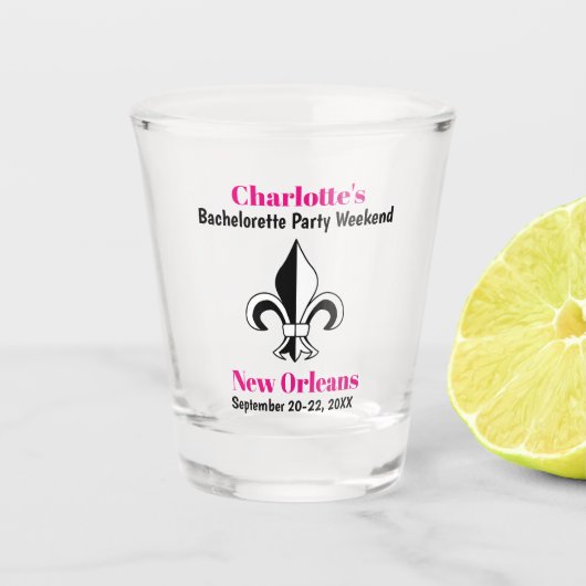 ニューオーリンズのブライズパーティー・お土産・ガールズトリップ ショットグラス (正面)
