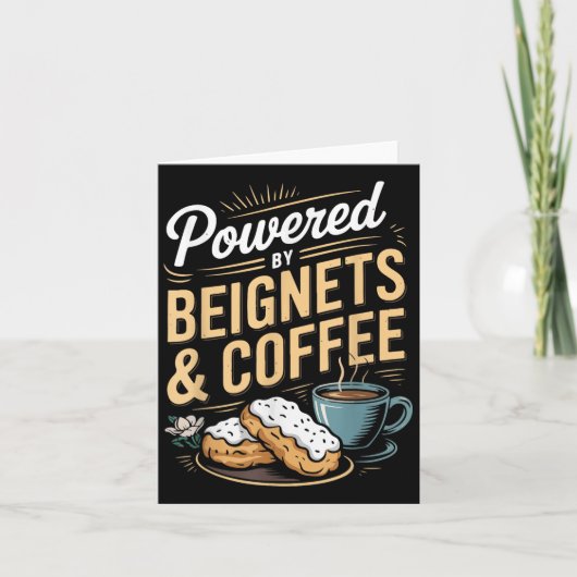 ニューオーリンズのベニヤとコーヒーに支配されたおもしろい名言 カード (正面)