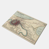 ニューオーリンズのミシシッピ川の地図。 ドアマット (アングル)