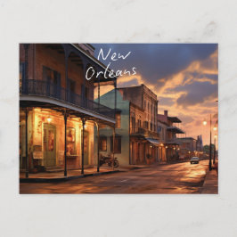 ニューオーリンズの冬の夜 シーズンポストカード