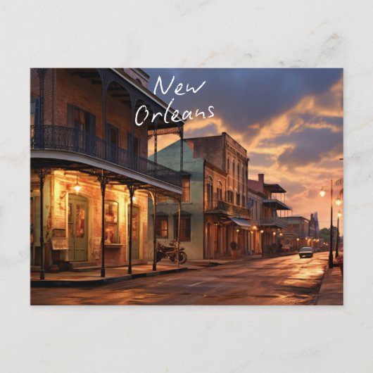 ニューオーリンズの冬の夜 シーズンポストカード (正面)