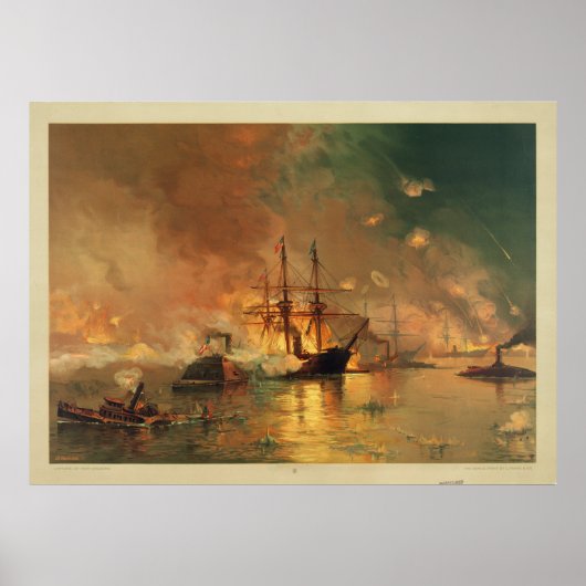 ニューオーリンズの南北戦争捕獲 ポスター (正面)