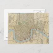 ニューオーリンズの古地図（1919年） ポストカード (正面/裏面)