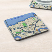 ニューオーリンズの地図コースター コースター (左側)