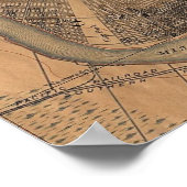 ニューオーリンズの地図1891 ポスター (角)