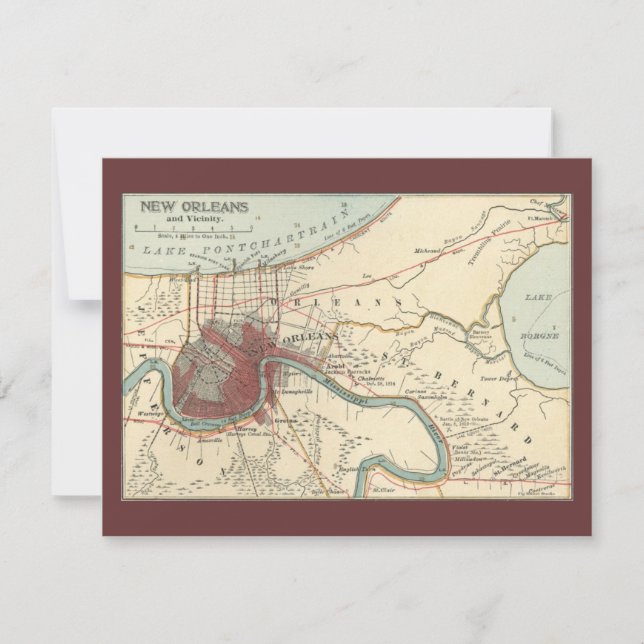 ニューオーリンズの地図1900 (正面)