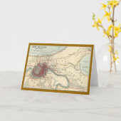 ニューオーリンズの地図1900 カード (黄色い花)