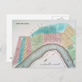 ニューオーリンズの地図, 1837 ポストカード (正面/裏面)