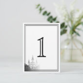 ニューオーリンズの宛先の結婚式のテーブル番号 ポストカード (スタンド正面)