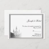 ニューオーリンズの宛先ウェディングレスポンスカード 出欠カード (正面/裏面)