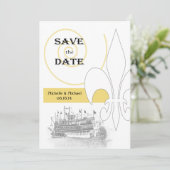 ニューオーリンズの川船 フルール・ド・リス 保存の日 招待状 (スタンド正面)