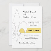 ニューオーリンズの川船 フルール・ド・リス 保存の日 招待状 (裏面)