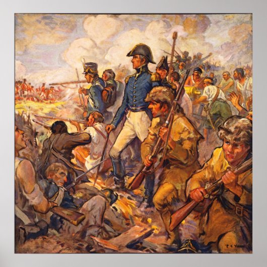 ニューオーリンズの戦いの中のアンドリュー・ジャクソン ポスター (正面)