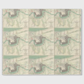 ニューオーリンズの旧内戦ヴィンテージ地図 ラッピングペーパー (フラット)